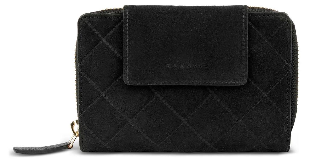 bugatti Geldbörse Fabia Ladies Zip Wallet Black schwarz