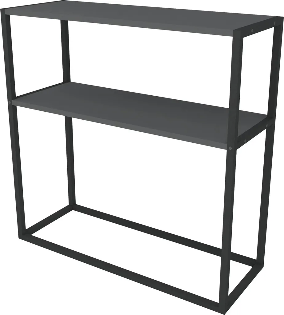 Mobile Consolle Gerrit Nero 90x90x33,5 cm - Versatile In & Outdoor