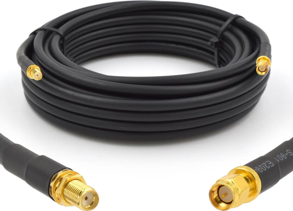 Cavo 5D-FB SMA Maschio-Femmina 10m | Prolunga Antenna Low Loss 50 Ohm