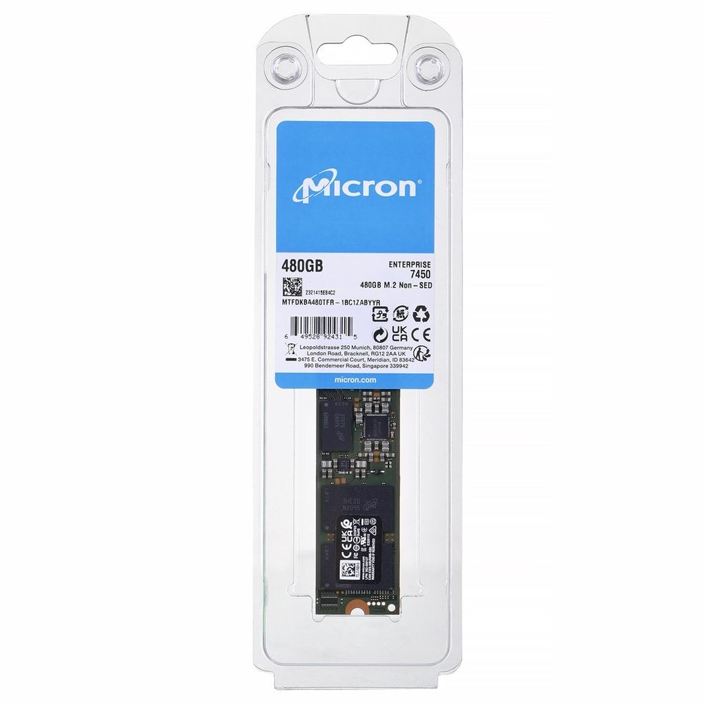 SSD Micron 7450 PRO 480 Go M.2 (22x80) NVMe PCI 4.0 Image du produit 