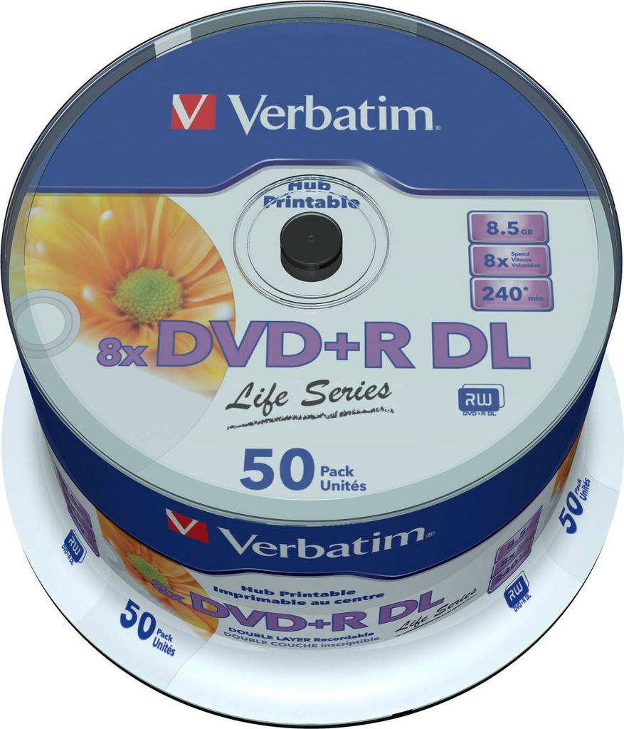 Verbatim DVD+R DL, Double Layer Inkjet Printable, 97693, Produktbild 
