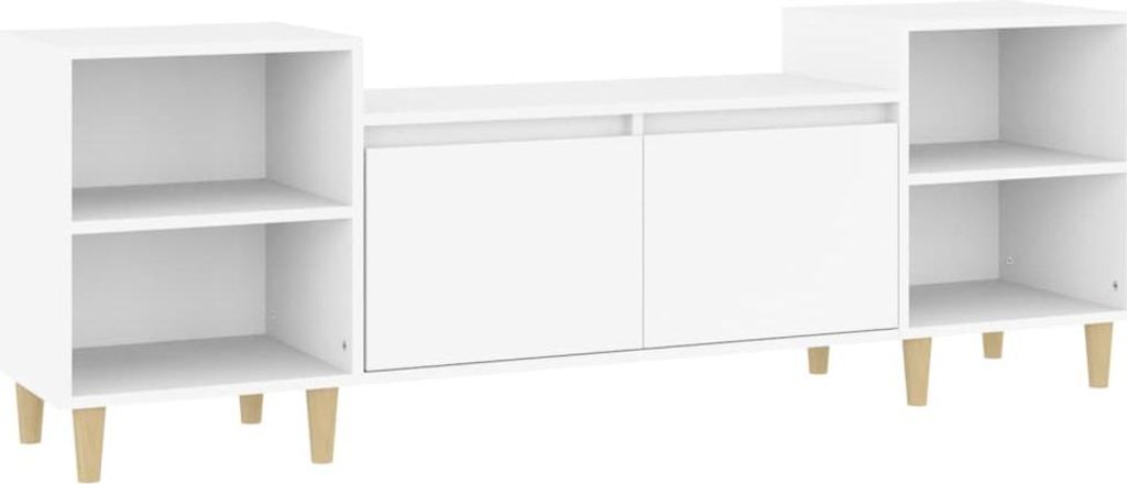 vidaXL TV-Schrank Weiß 160x35x55 cm Holzwerkstoff