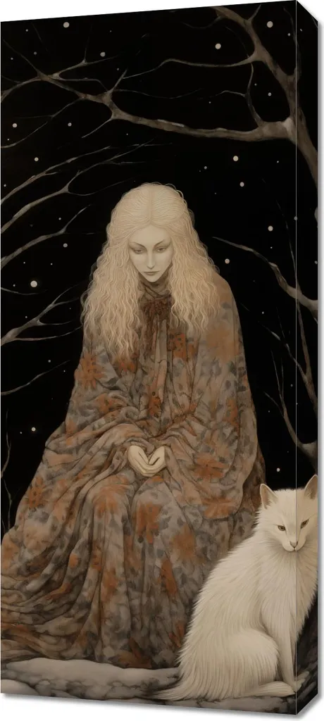 Quadro 40x90 cm Guardiana della foresta
