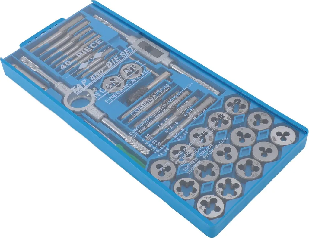 Réparer un filetage abîmé avec ce kit tarauds et filières 40 pièces