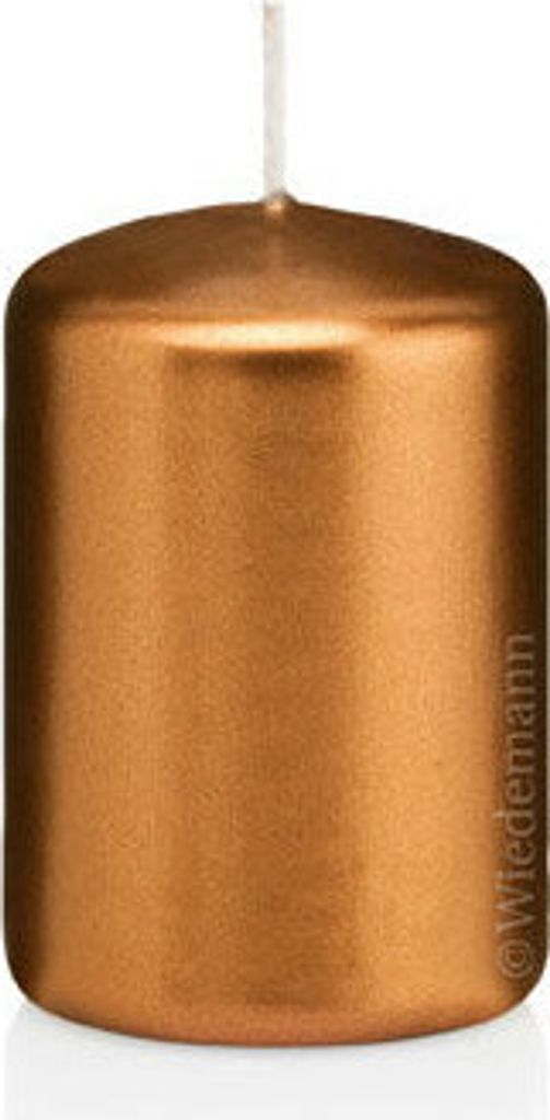 Stumpenkerzen in RAL-Qualität Kupfer 60 x Ø 38 mm, 16 Stück