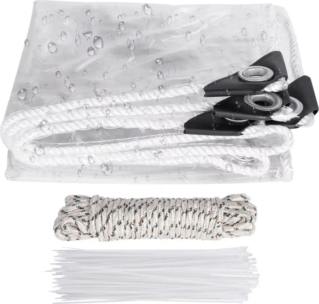 Bâche étanche anti-pluie pour meubles extérieurs PVC transparent