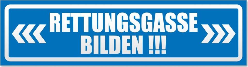 Rettungsgasse bilden invertiert Magnetschild Schild magnetisch