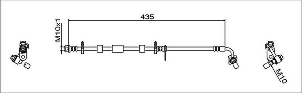 METZGER 4111928 Bremsschlauch Vorne Links für OPEL INSIGNIA Caravan INSIGNIA CC Insignia B Country Tourer (Z18) für VAUXHALL INSIGNIA Mk II Estate