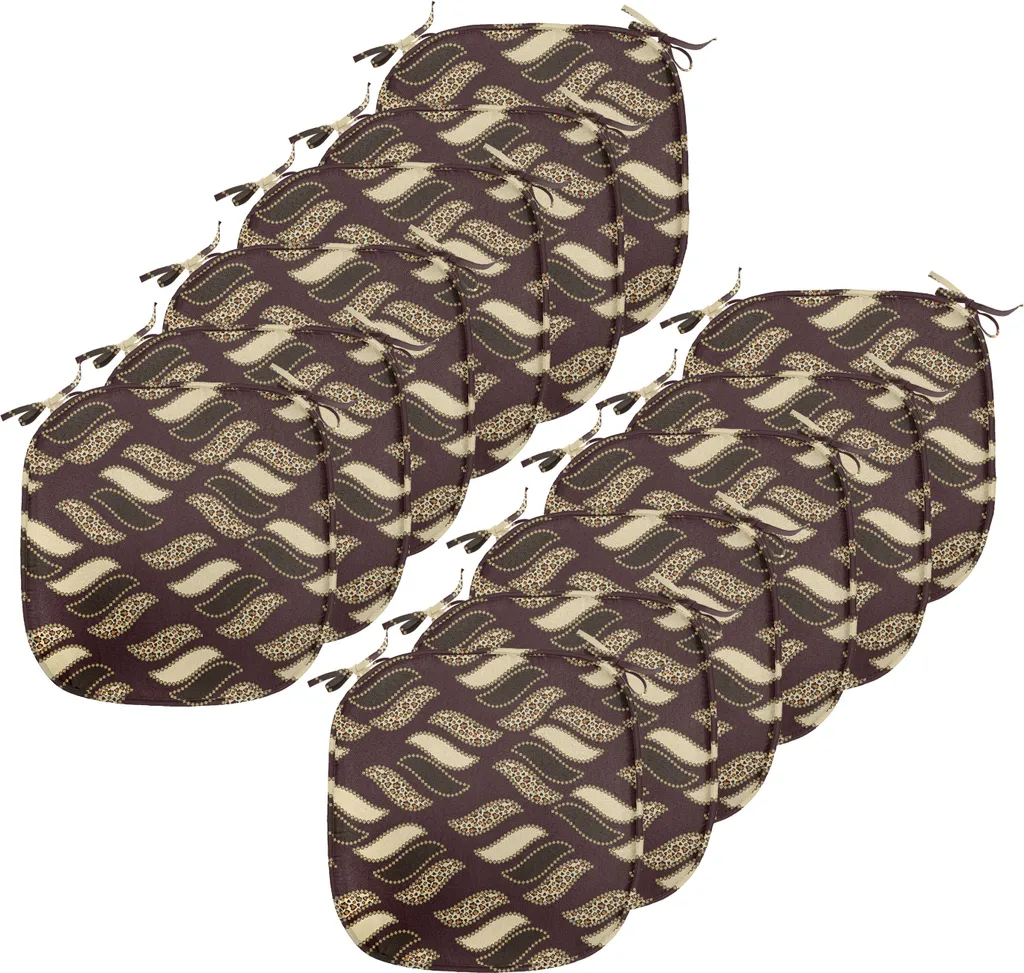 Galettes de Chaise Imperméables 40x40cm pour Cuisine - Lot de 12 Pièces