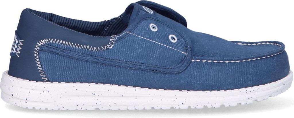 HEYDUDE Wally Cru Stretch Canvas Herren Loafer Ensign Blue/Multi Größe 46