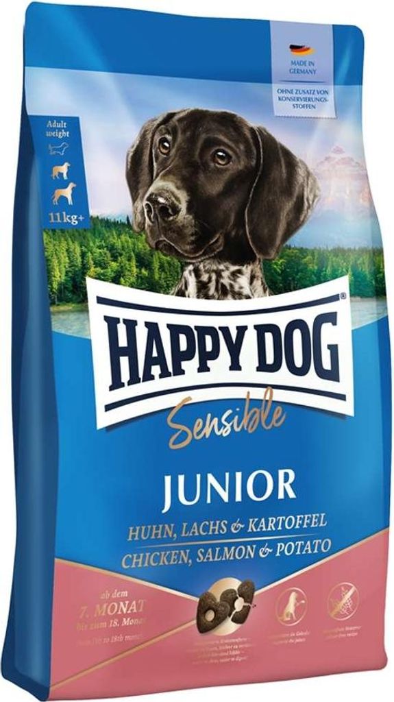 Happy Dog Trockenfutter Sensible Junior Lachs & Kartoffel 1kg