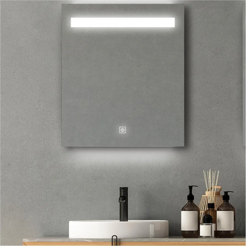 Miroir lumineux LUX à LED variable et cadre rectangulaire design épuré