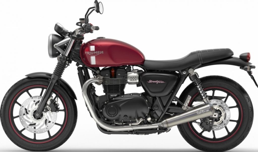 Endschalldämpfer LeoVince 2x SLIP-ON CLASSIC RACER mit Zulassung, Edelstahl für Triumph Street Twin