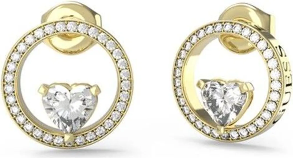 Boucles Guess JUBE04666JWYGT-U dorées et brillantes style luxe