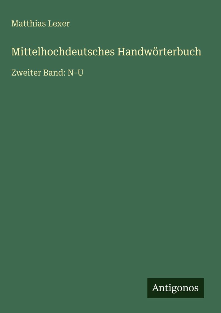 Mittelhochdeutsches Handwörterbuch