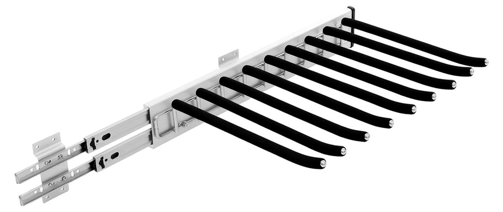 Hosenaufhängung Ausziehbar, Hosenauszug Hosenhalter Für Kleiderschrank, Edelstahl Hosenbügel Hosenauszug Kleiderstange 9 Stangen, 14-16kg Tragf...