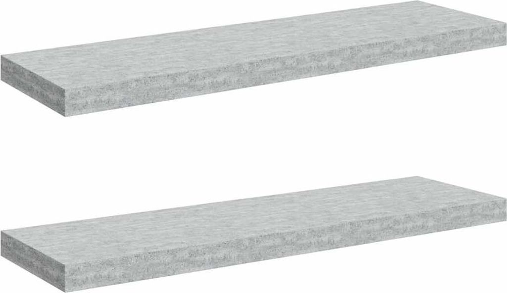 vidaXL Étagères flottantes 2 pcs. Gris béton 80x23,5x3,8 cm Image du produit 