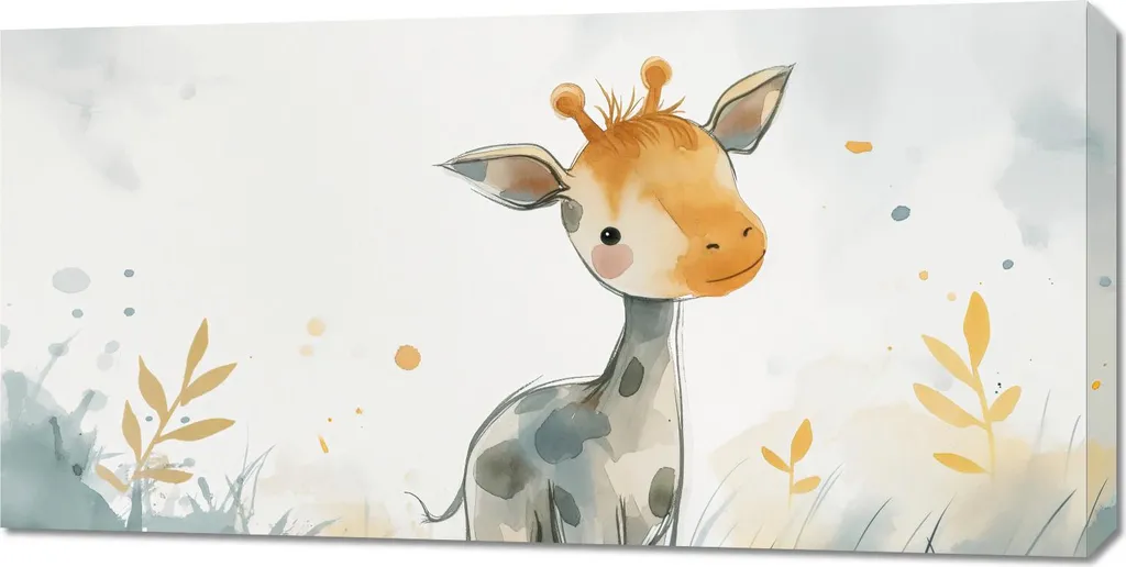 Décoration Girafe 100 x 50 cm - Impression sur toile haute résolution