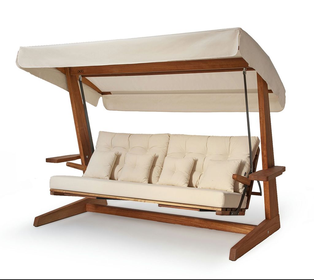 Westmann Irokoholz Hollywoodschaukel Luna 2600 Beige 139x260x195 cm