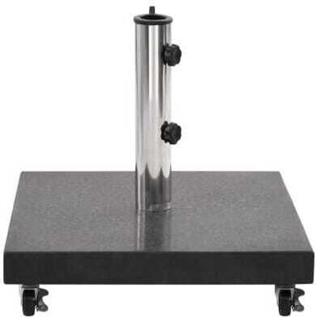 Sonnenschirmständer Granit 30 kg Quadrat Schwarz