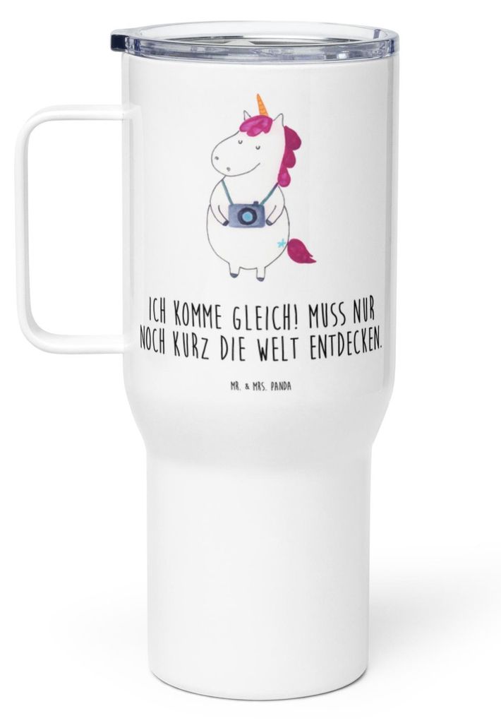 Mr. & Mrs. Panda Teebecher Einhorn Fotograf - Weiß - Geschenk, Kaffee-Thermobecher, Großer Thermobecher, thermosbecher, Städtereise, Kaffee-to-g...