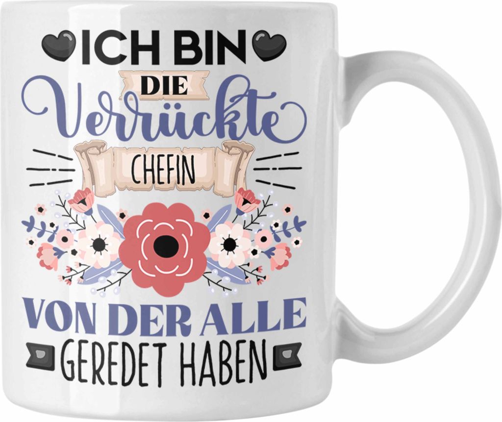 Trendation - Chefin Tasse Geschenk Lustiger Spruch Produktbild 