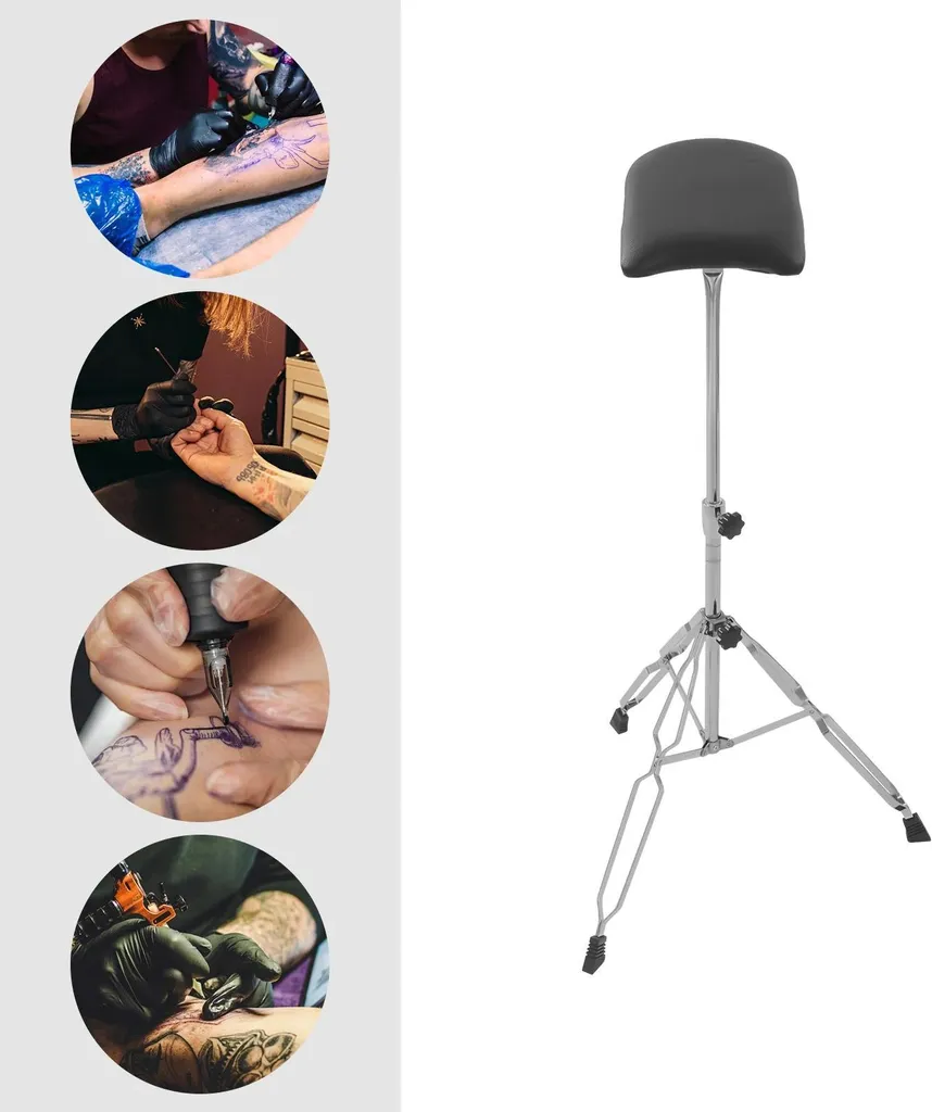 Support Tatouage Ergonomique - Évitez la Fatigue avec ce Tripode Noir