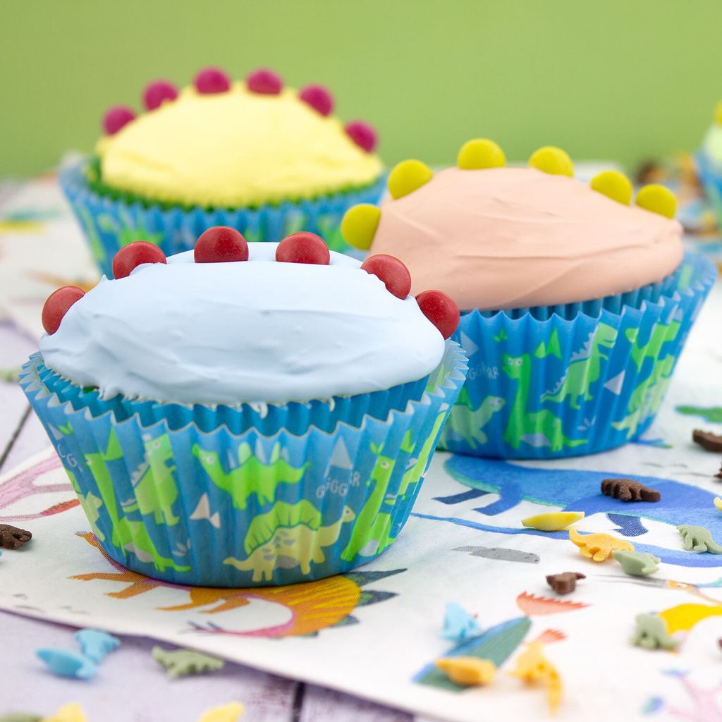 50 Muffinförmchen Dino, blau/grün Produktbild 2