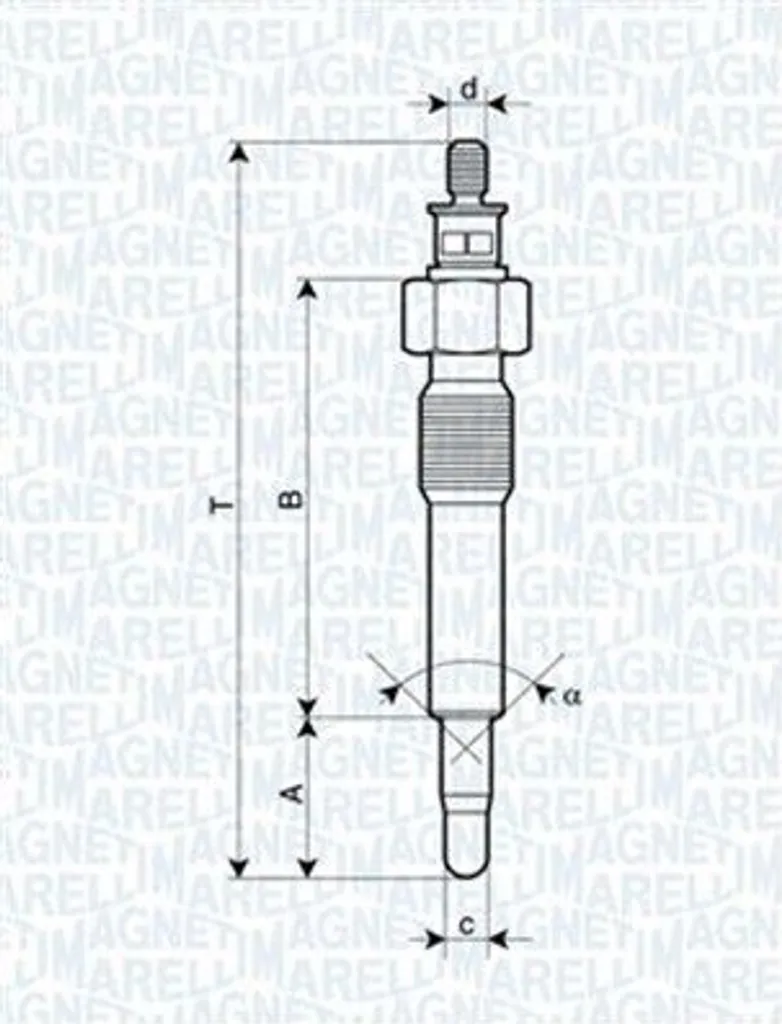 Candeletta 062583202304 Magneti Marelli per Opel e Isuzu - 11V 10A