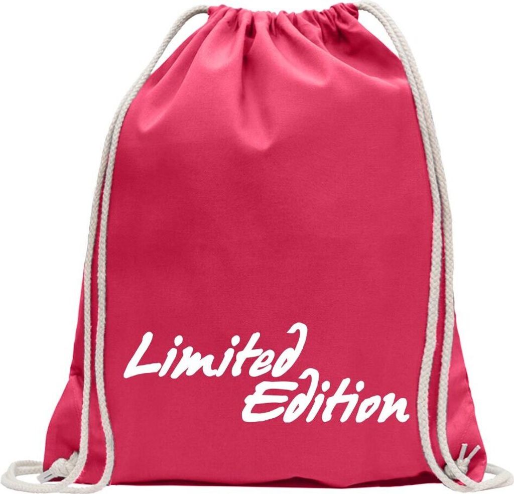 Kiwistar - Turnbeutel - pink - Limited Edition - Fun Rucksack Sport Beutel Gymsack Baumwolle mit Ziehgurt