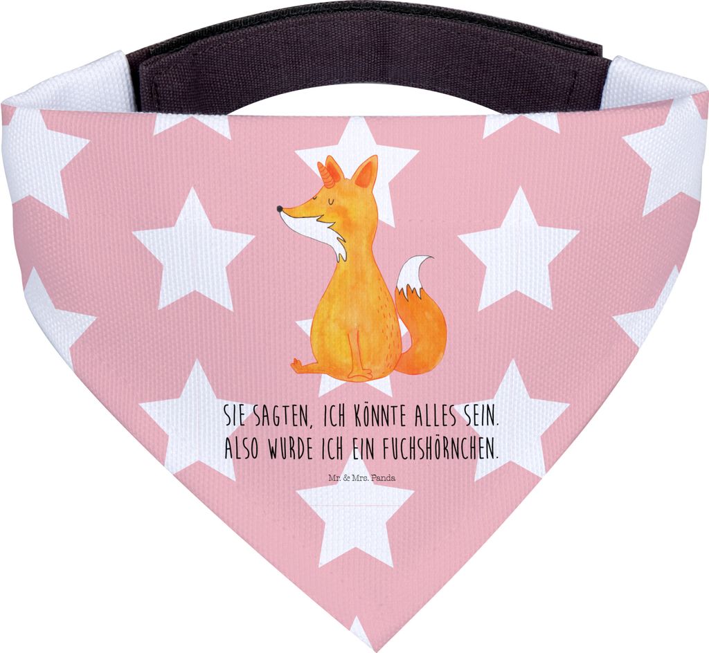 Mr. & Mrs. Panda Dreieckstuch Einhorn Wunsch - Rot Pastell - Geschenk, Hunde Halstuch, Unicorn, Bandana, Unicorns, Für, Fuchs, Hals Tuch, Fuchshö...