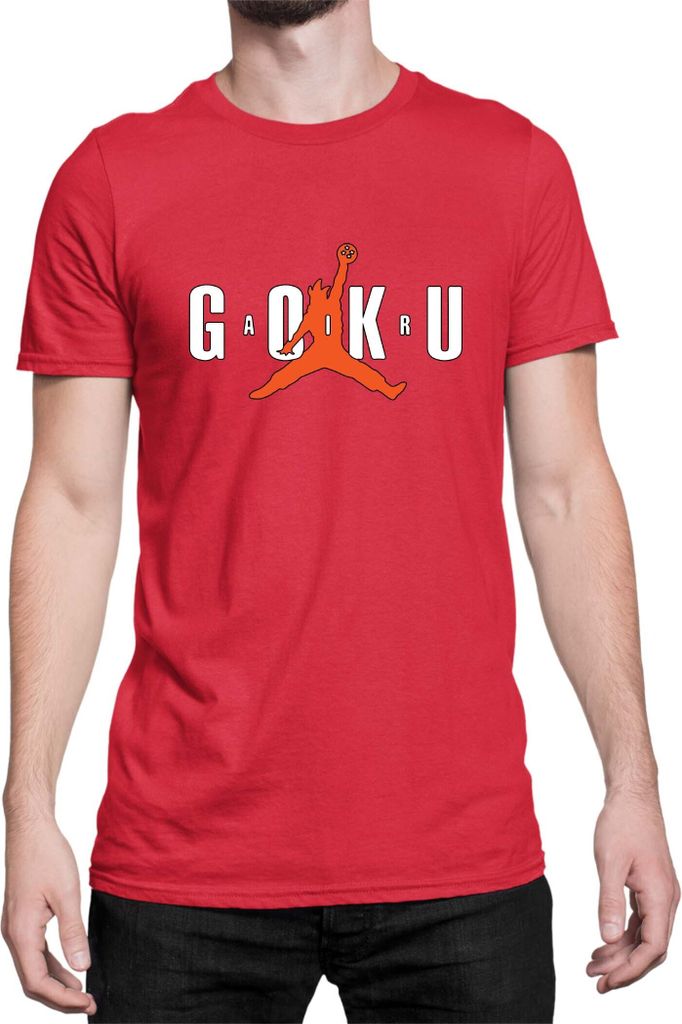Herren T-Shirt Dragon Anime Manga Ball Z Goku Air, Man S / Rot