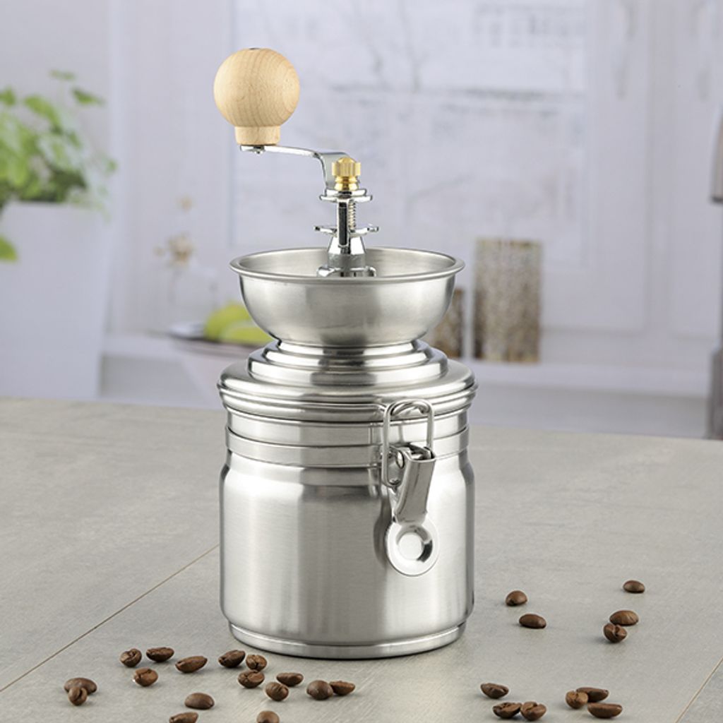 Handgefertigte Messing-Kaffeemühle Von Sozen – Manuell, Tragbare Handmühle, 19,3 Cm Hoch