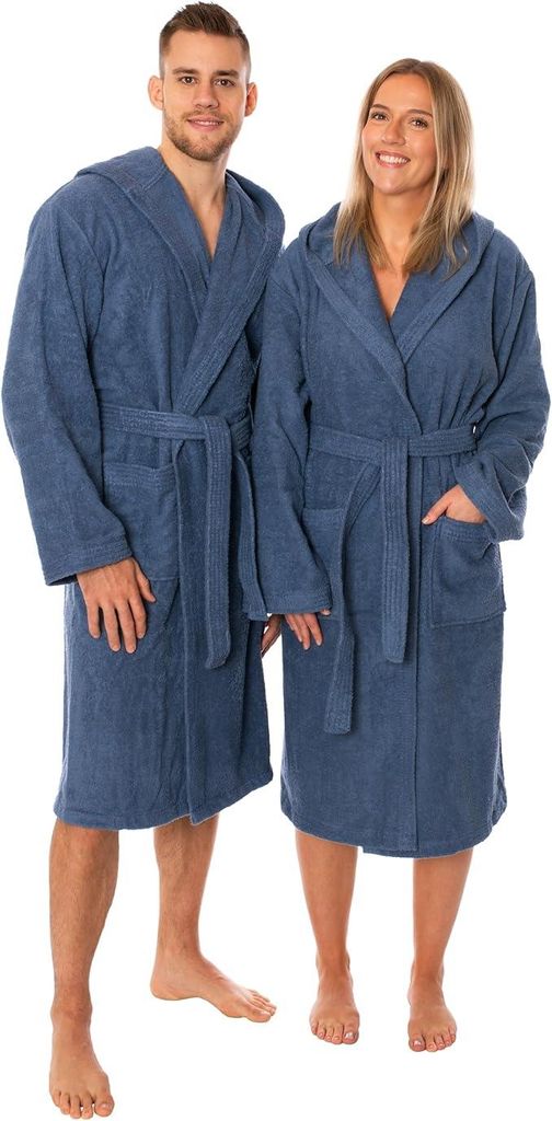Lavea Mexico - Bademantel Damen & Herren aus 100% Baumwolle – weicher Frottee Morgenmantel mit Kapuze, für Sauna & Zuhause, saugstark & pflege...