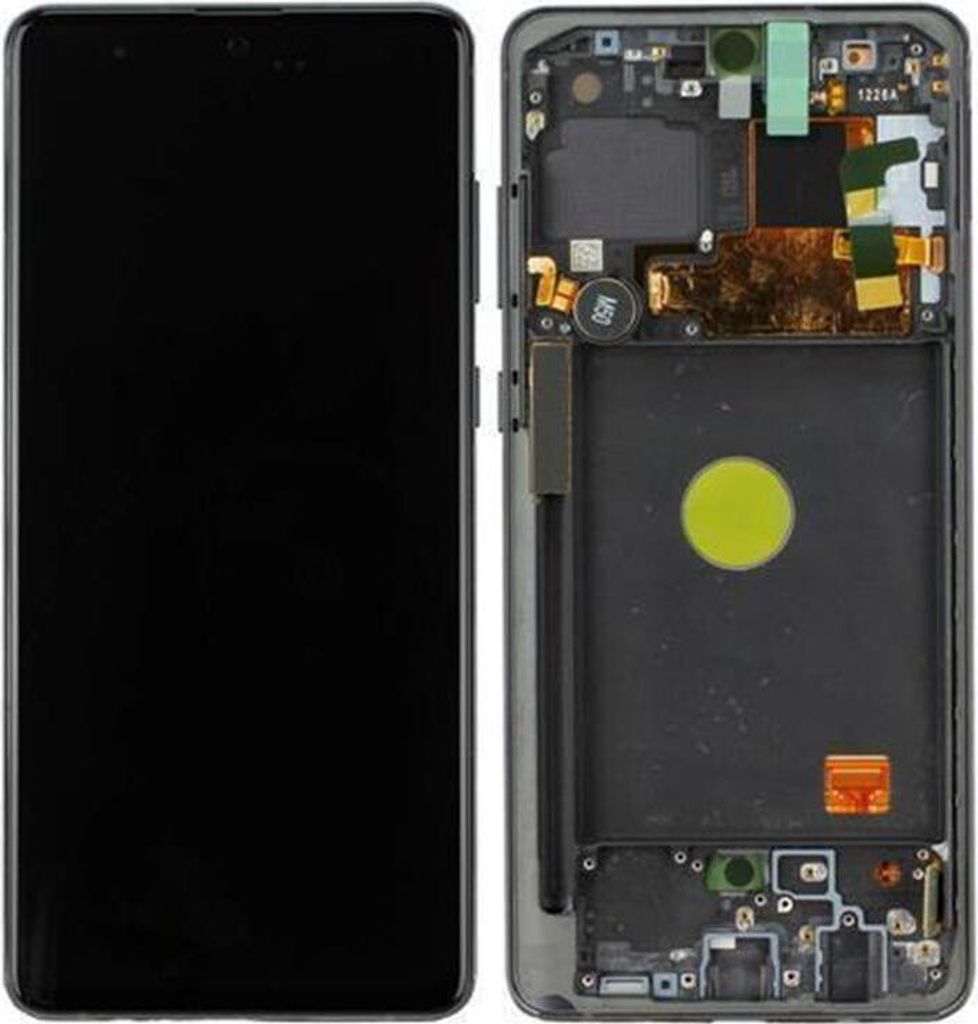 Original AMOLED Display Touchscreen Bildschirm Rahmen Aura Schwarz für Samsung Galaxy Note 10 Lite N770F
