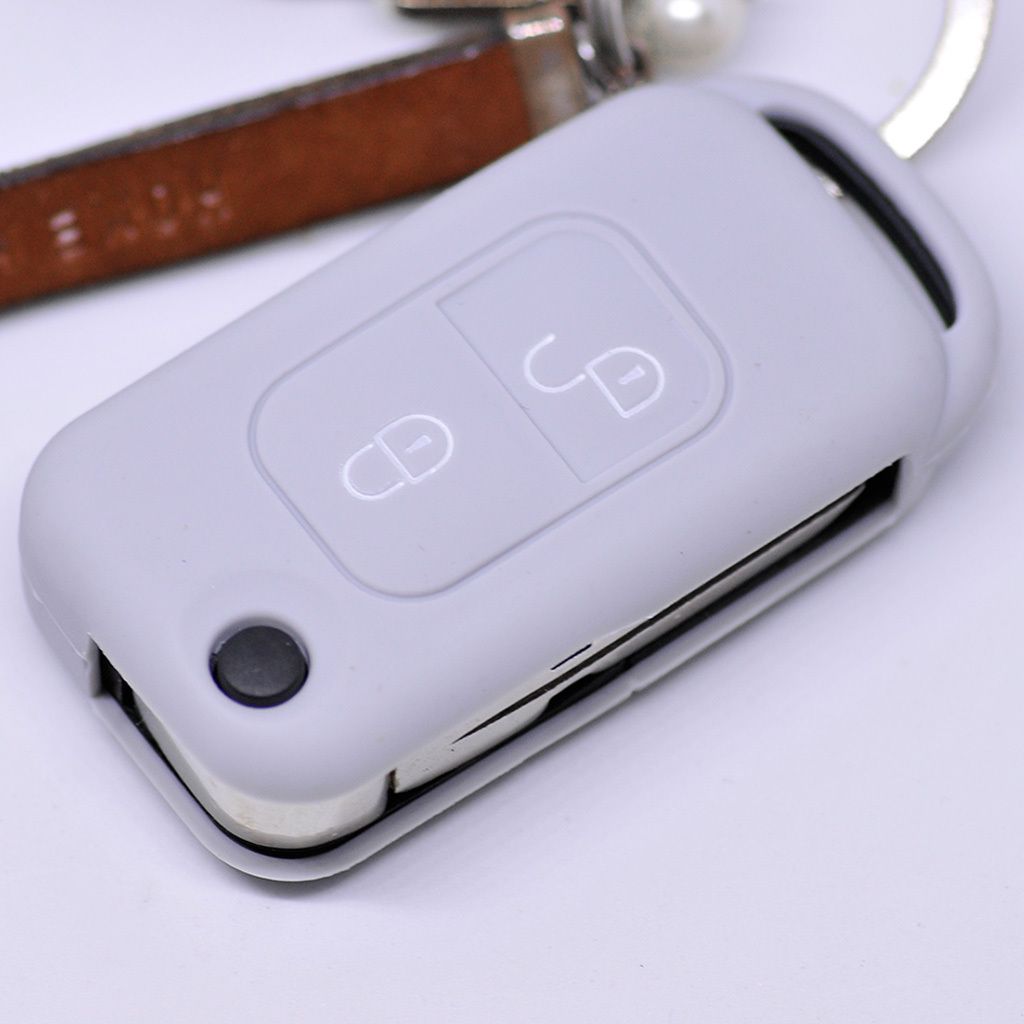 2 Tasten Auto Schlüssel Hülle Etui Leder Für Mercedes-Benz Anhänger