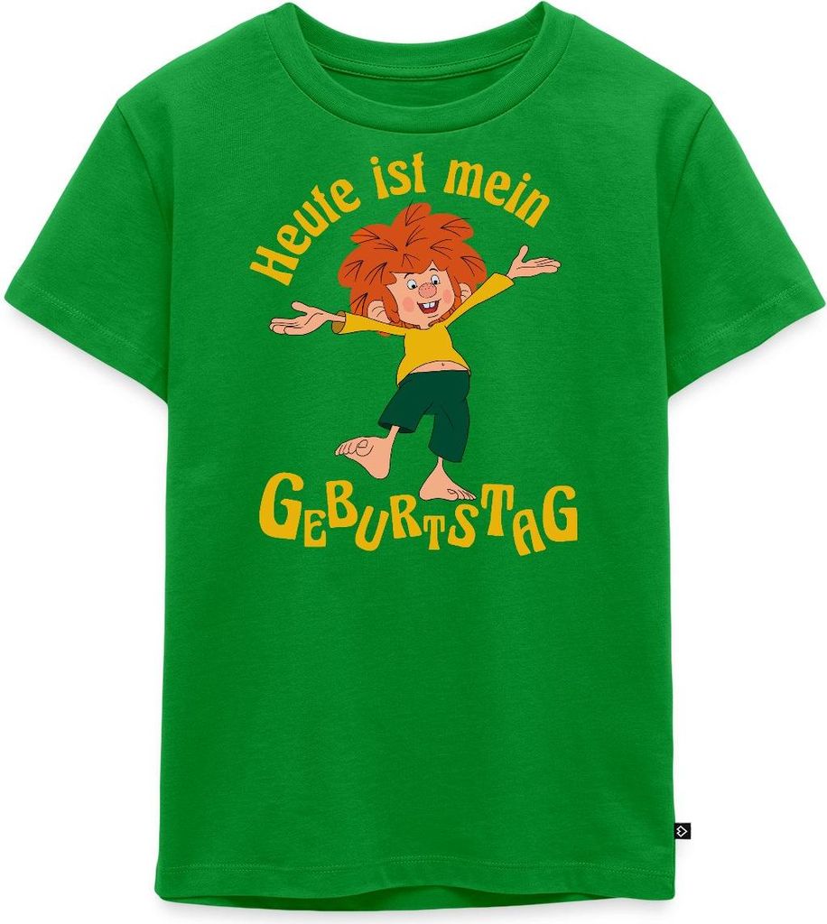 Spreadshirt Pumuckl Mit Spruch Heute ist Mein Geburtstag Kinder Premium T-Shirt, 110/116 (4 Jahre), Grün