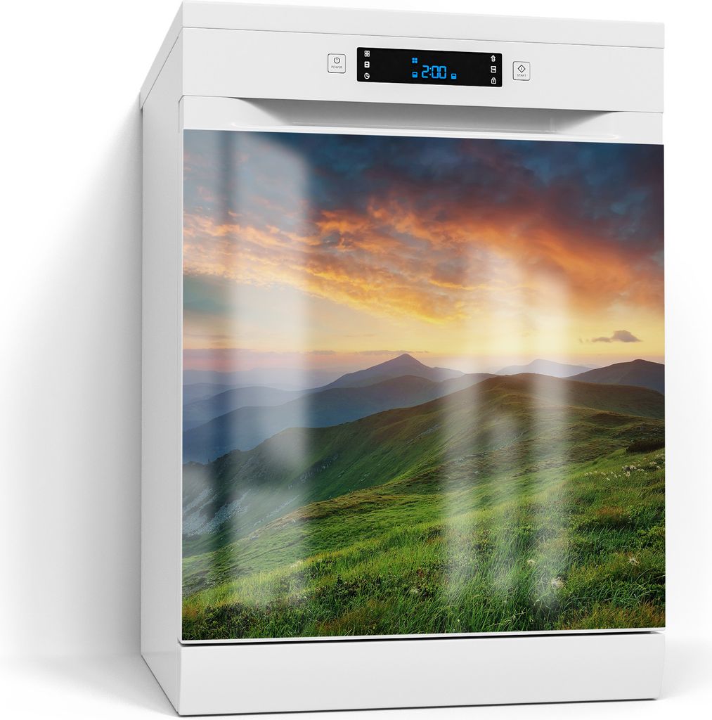 DEQORI Magnetmatte Spülmaschine Standard 60x60 cm 'Abendlicher Horizont' Magnetfolie