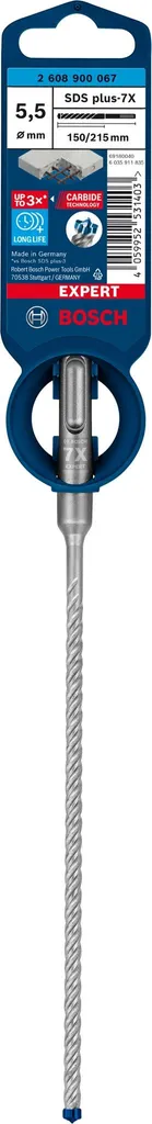 Punta Bosch EXPERT SDS plus-7X 5,5mm: Foratura Cemento Armato Professionale