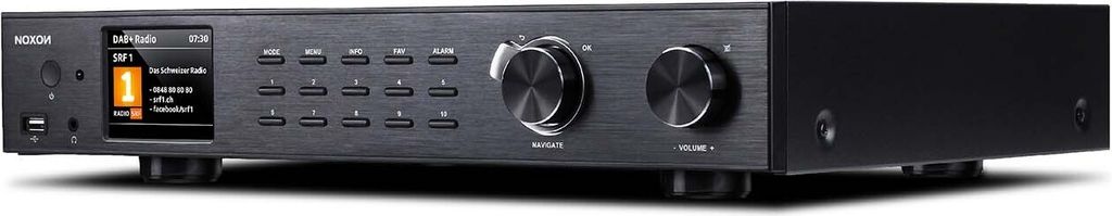 NOXON A 571, Internet, Digital, DAB+, UKW, 3,5 mm, USB Typ-A, Schwarz