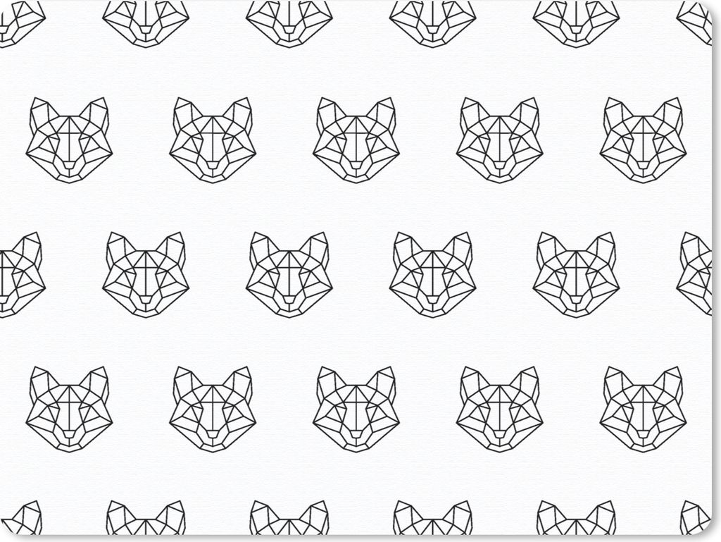 MuchoWow® Mauspad Mousepad Fuchs - Muster - Formen 23x19 cm Produktbild 