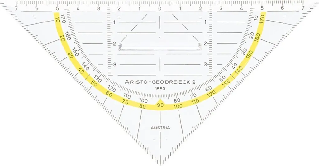 Aristo AR1553 Triangolo geometrico con impugnatura Plexiglas® 160 mm cristallino