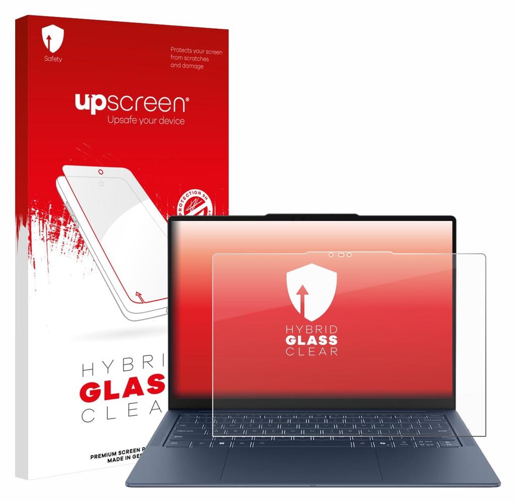 upscreen Schutzglas für Lenovo Yoga Slim 7x Gen 11 14" Schutzfolie Panzer Folie Glas Display Schutz klar