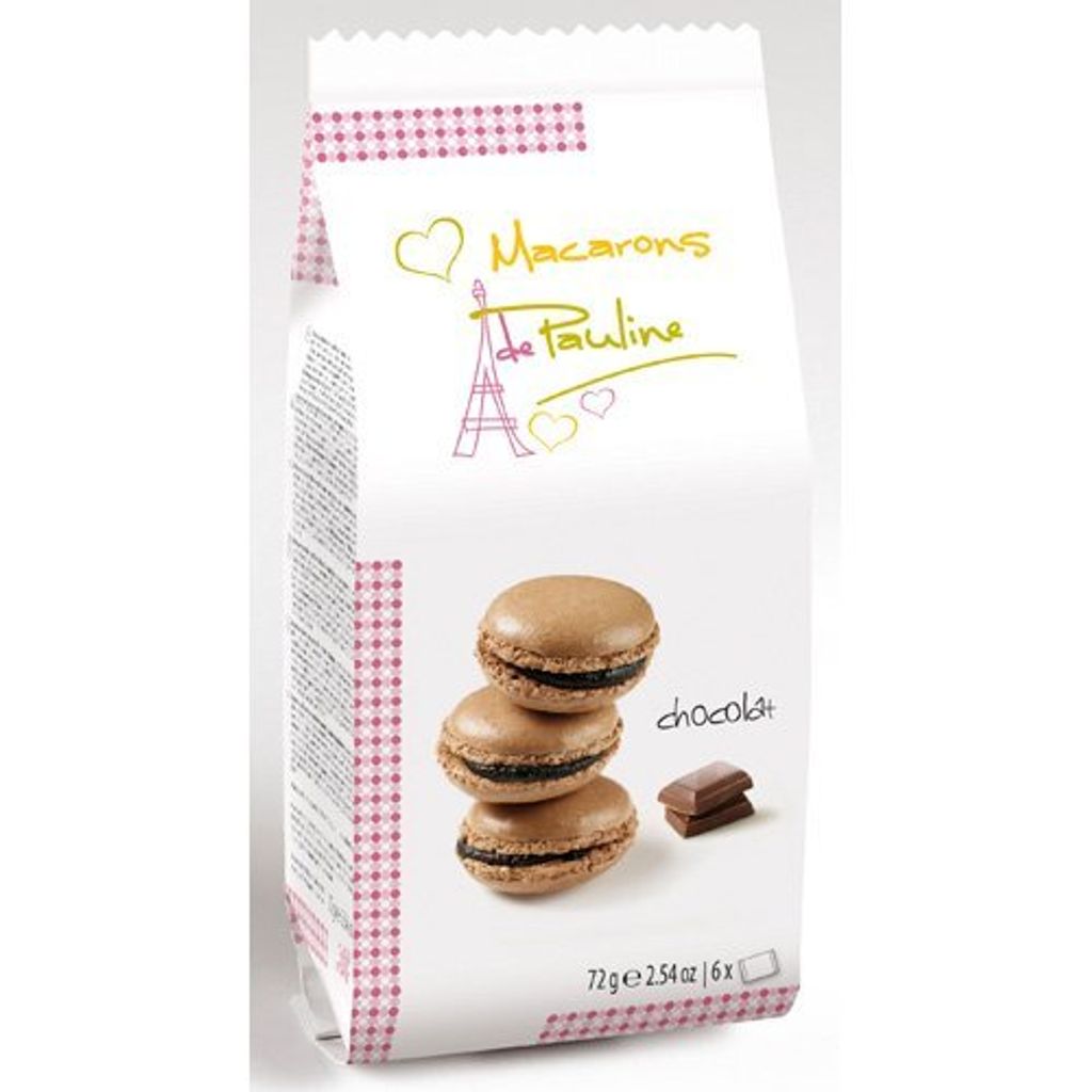 Macarons de Pauline al cioccolato 6 tortine di amaretti con Immagine del prodotto 