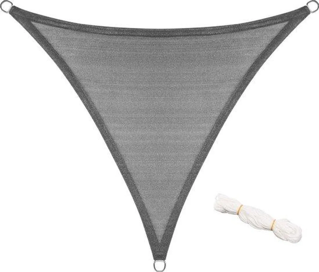 Toile d'ombrage anti-UV et hydrofuge en HDPE marron - format triangulaire