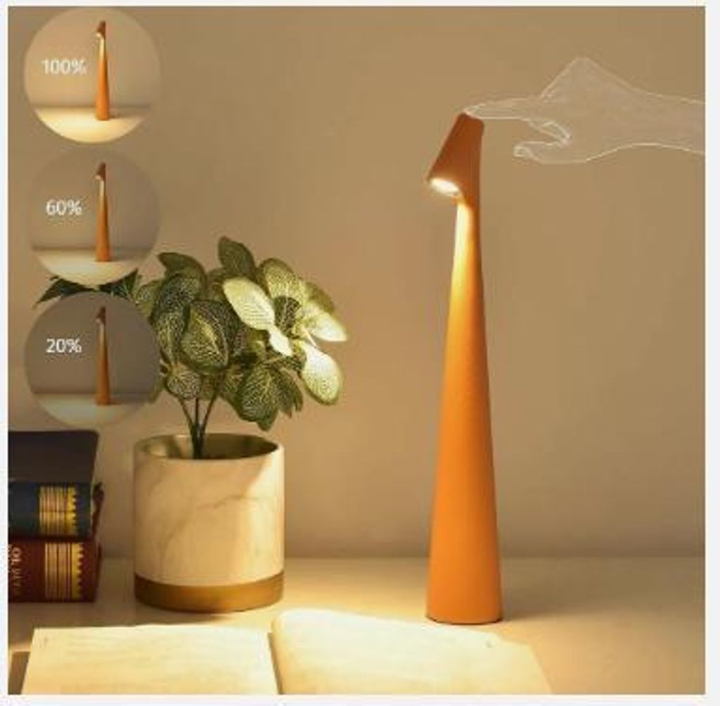 LED Tischlampe kabellos mit Touch,dimmbar in Stufen, höhenverstellbar,Nachttischlampe, Leselampe,Campinglampe, Tischleuchte, Akku Lampe, Outdoor L...