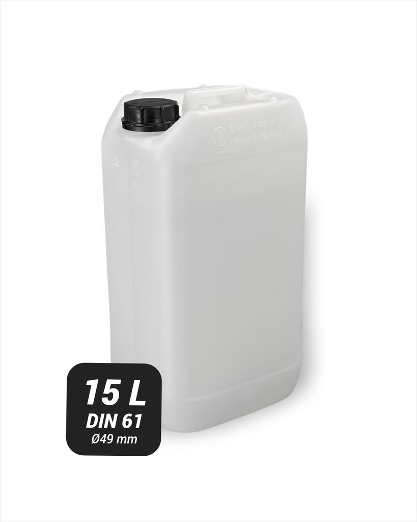 Leerkanister aus HD-PE, DIN 61, natur (15 Liter) Produktbild 