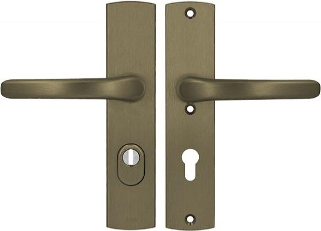 Axa Jupiter Premium 72 WB Griff, Klasse 3, mit FLEX-Einsteckschutz (Brandschutz), Farbe F4 - Altgold (Türstärke 74-83 mm)