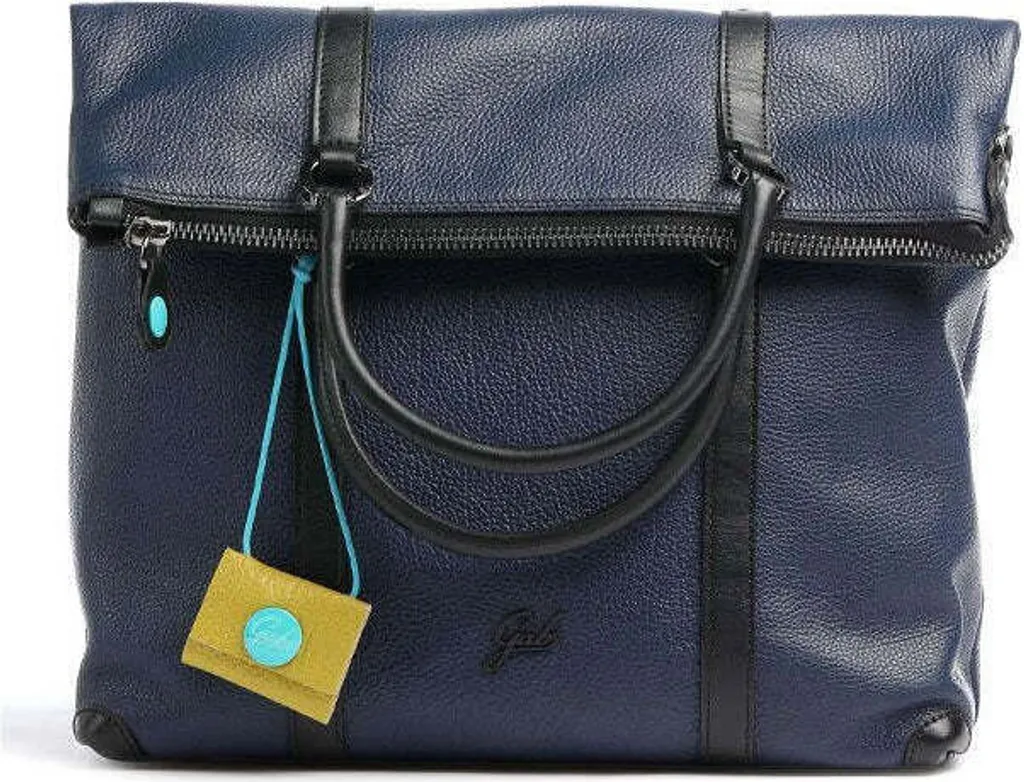 Gabs Rea M Ruga Bleu Encre - Sac à dos convertible en cuir grainé Ruga