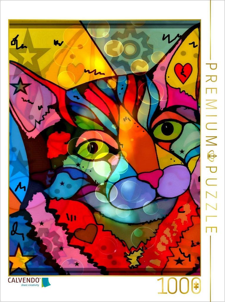 CALVENDO Puzzle Die Katze | 1000 Teile Lege-Größe 64x48cm Foto-Puzzle für glückliche Stunden